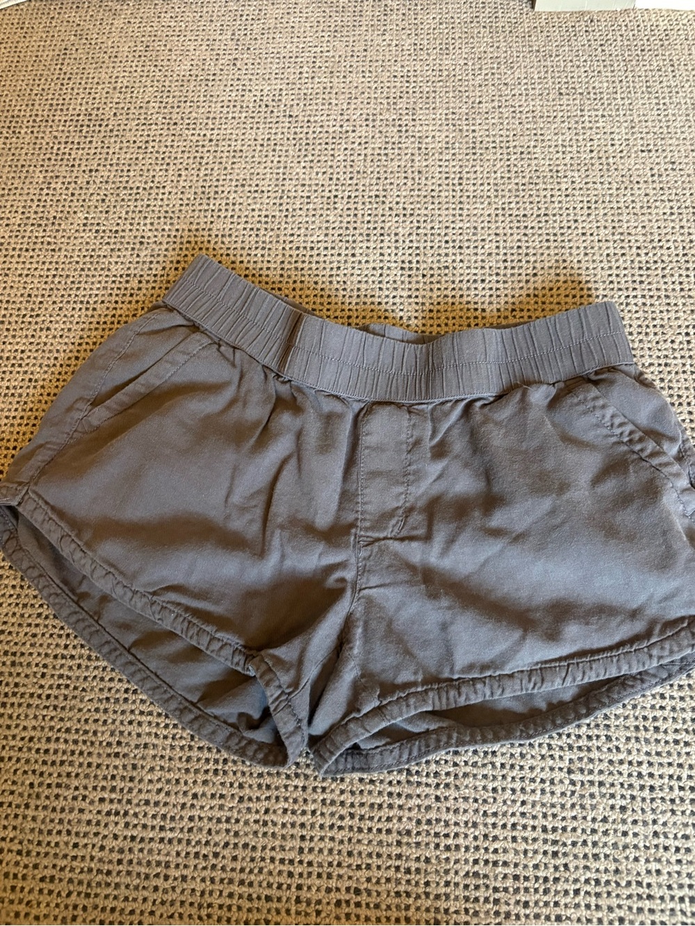 Maurices Charcoal Gray Elastic Waist Casual Shorts